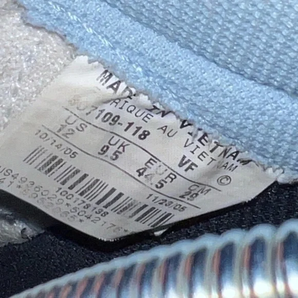 Vintage NIKE Air Force 1 Low Baby Sky Blue & White on Gum & Green - Picture 15 of 15